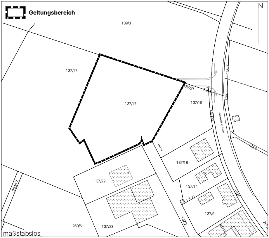 Geltungsbereich der 4. Änderung und Erweiterung des Bebauungsplanes Nr. 3 "Gewerbege-biet westlich der Marktoberdorfer Straße"